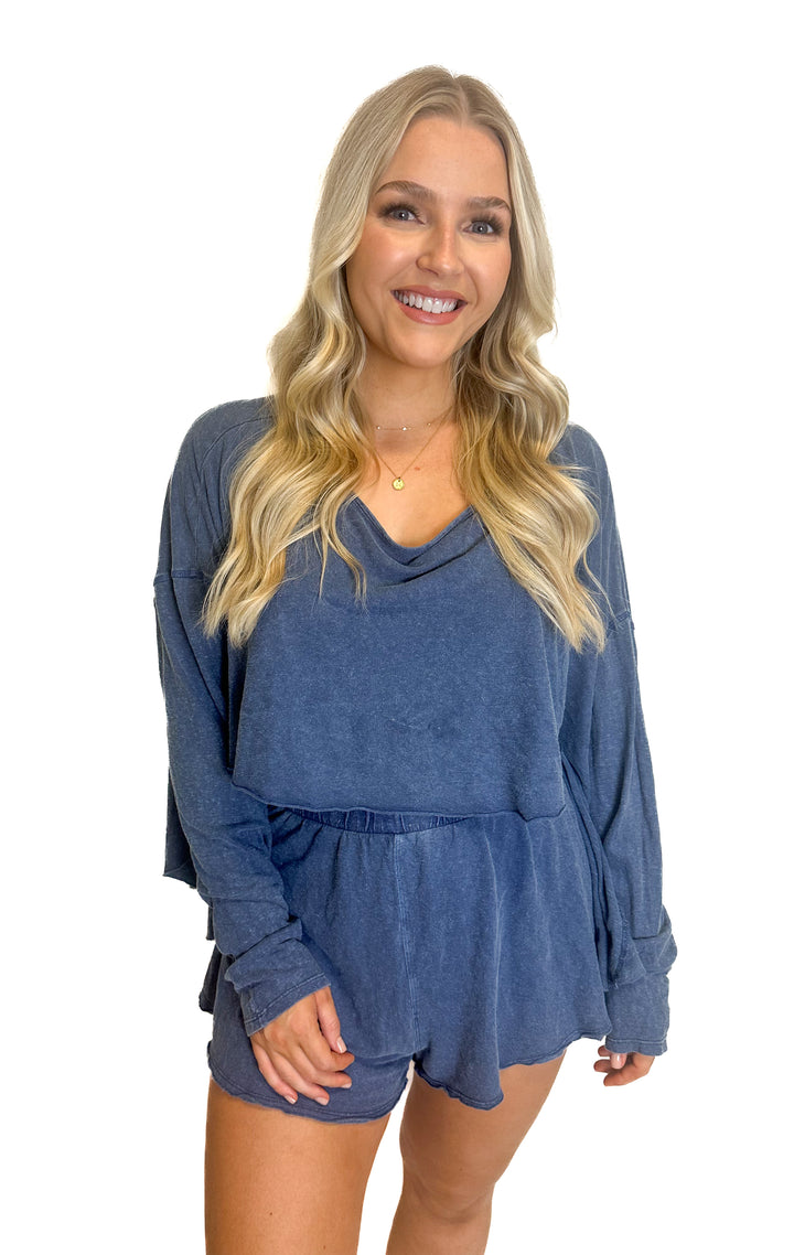 Free People Hemp Blue Lounge Set (S)