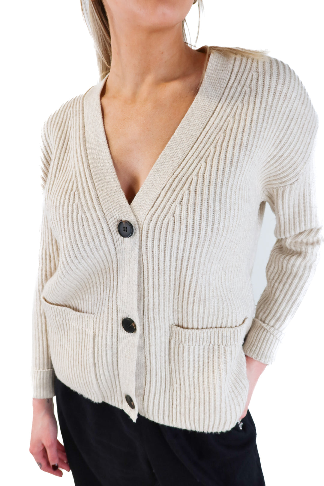 French Connection Beige Cardigan (S; retail $128)