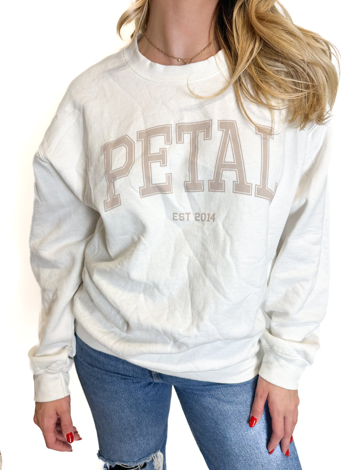 Petal & Pup White Logo Sweatshirt (M)