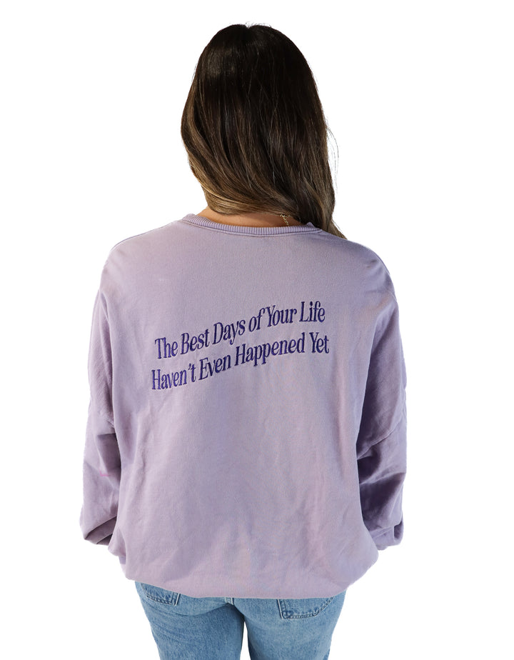 Parker Moss purple graphic Crewneck (xl)