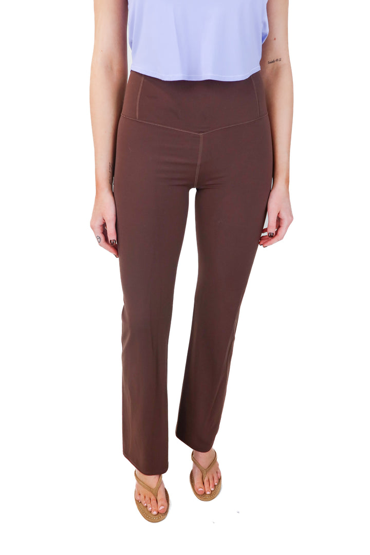 vuori brown flared leggings (s)