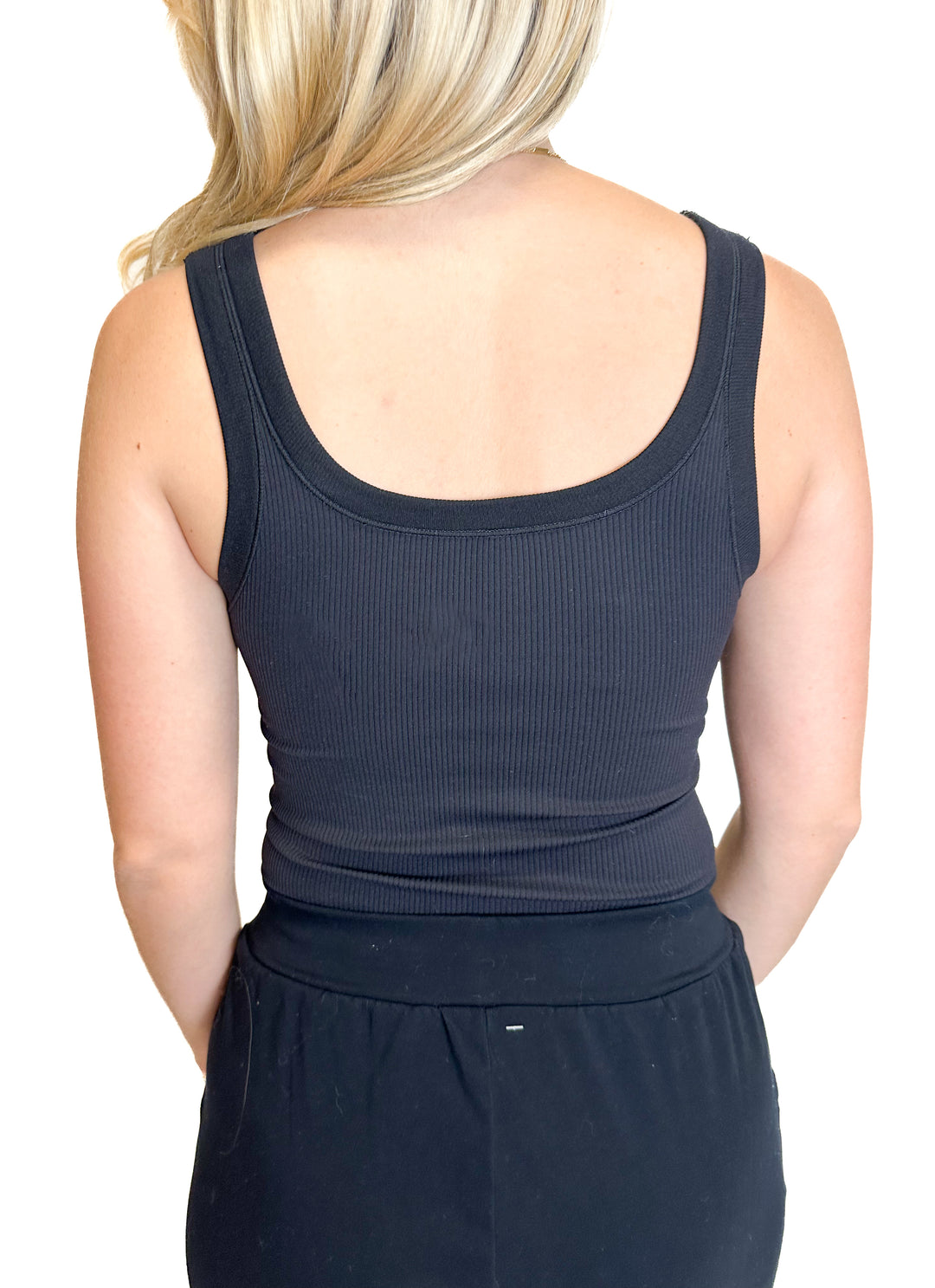 Spanx Black Ribbed Bodysuit (S)