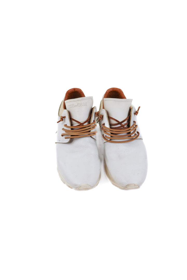 esse ut esse white fringe sneakers (39; retail $395)