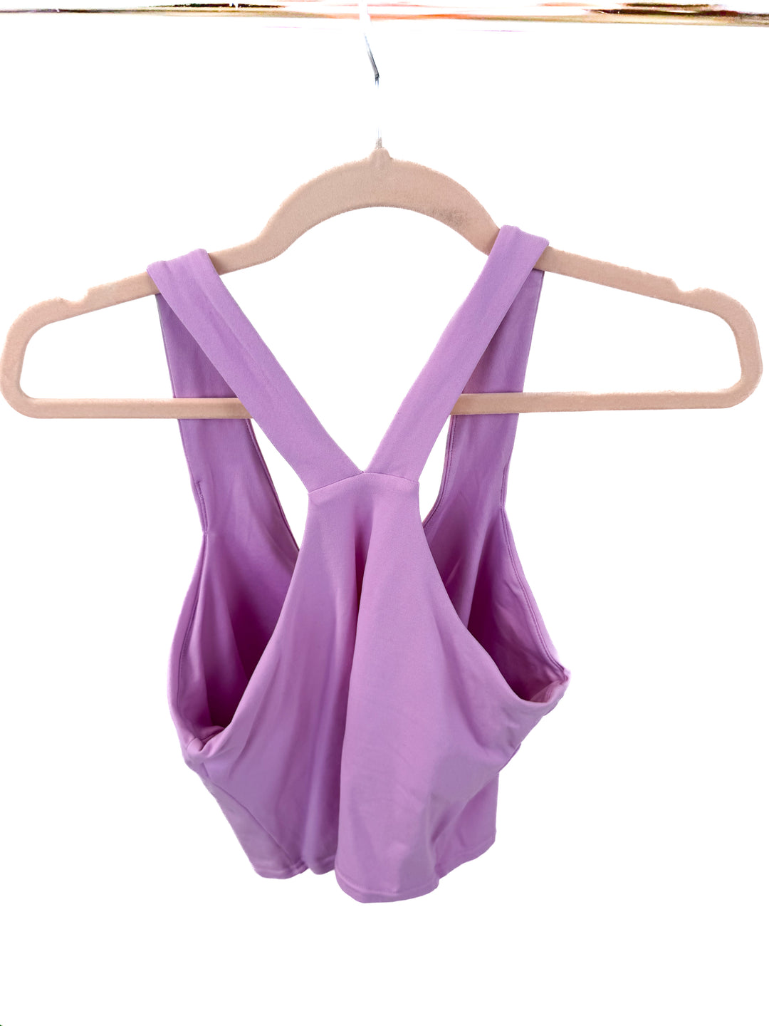 alo purple v neck tank (L)