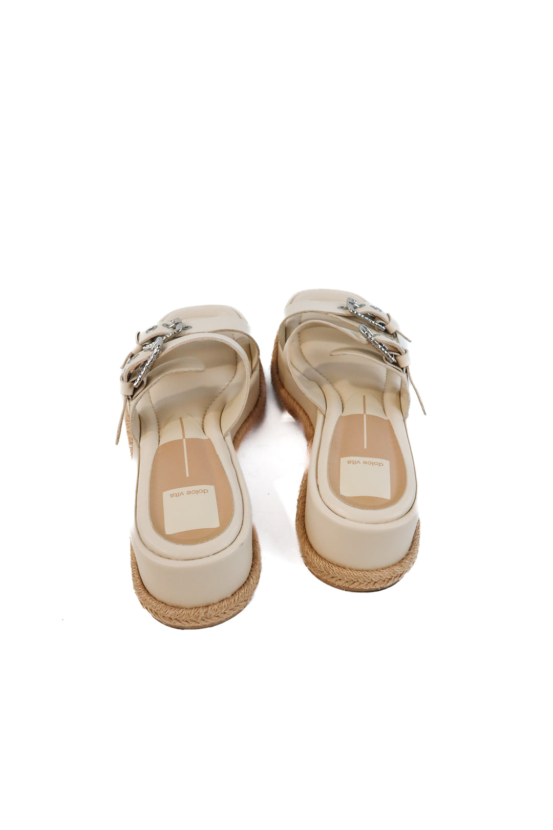 Dolce vita cream platform buckle sandals (9; retail $140)