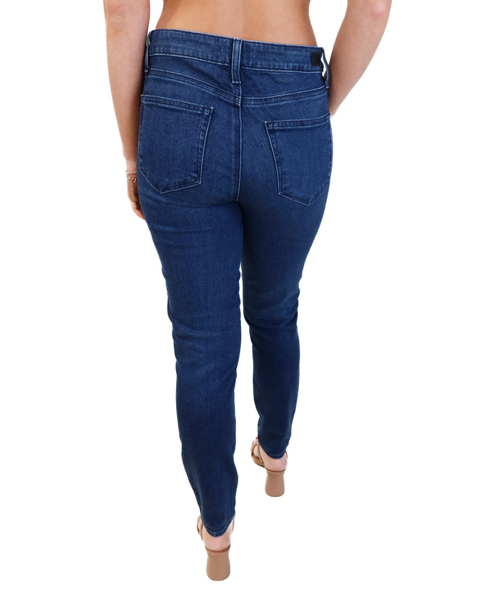 Paige medium wash ankle jean (28; retail $216)