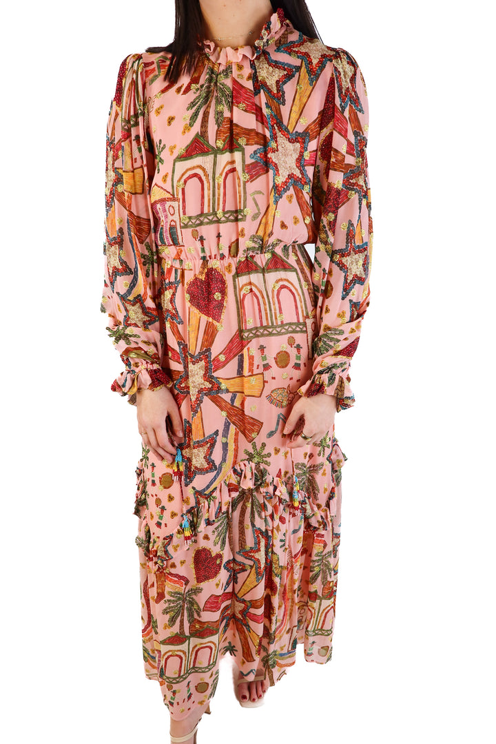 SOLD: Farm Rio Printed Maxi Dress (M; retail $348)