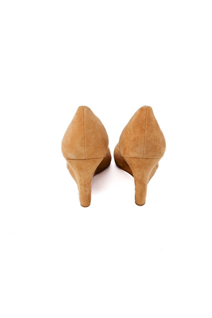 Kate spade tan suede wedges (8;retail $198)