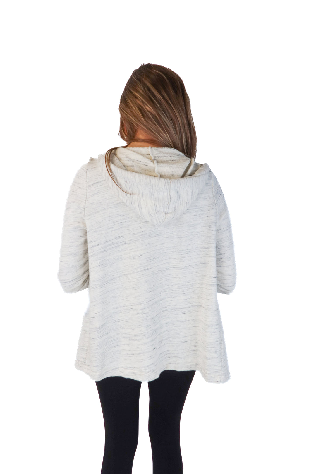 525 America Heathered Oatmeal Knit Hooded Jacket (S)