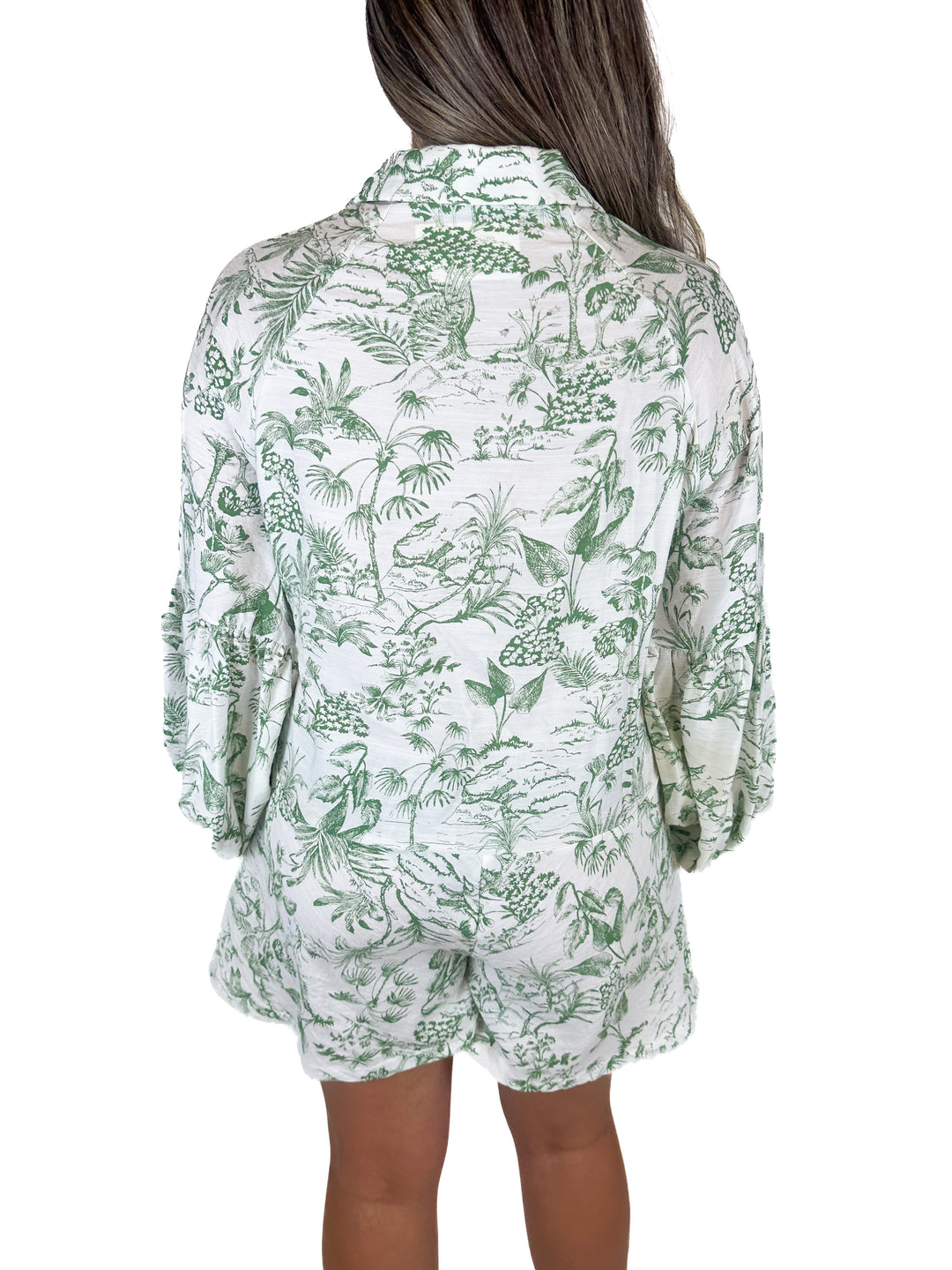 Petal + Pup Elsa Floral Print Long Sleeve Romper (M)