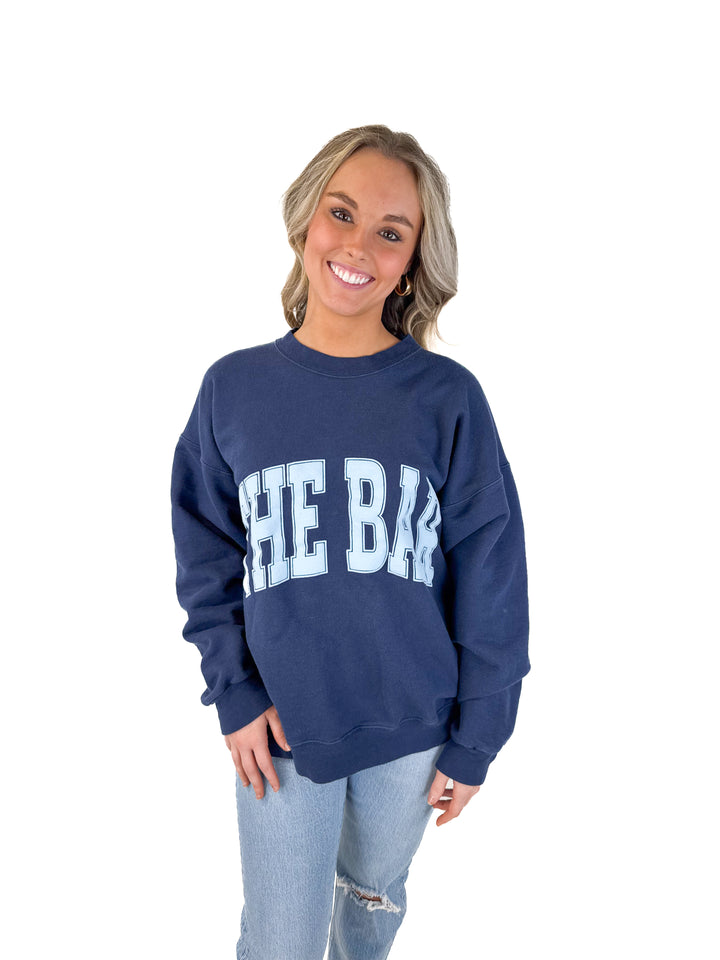 SOLD: The Bar navy sweatshirt (size L)