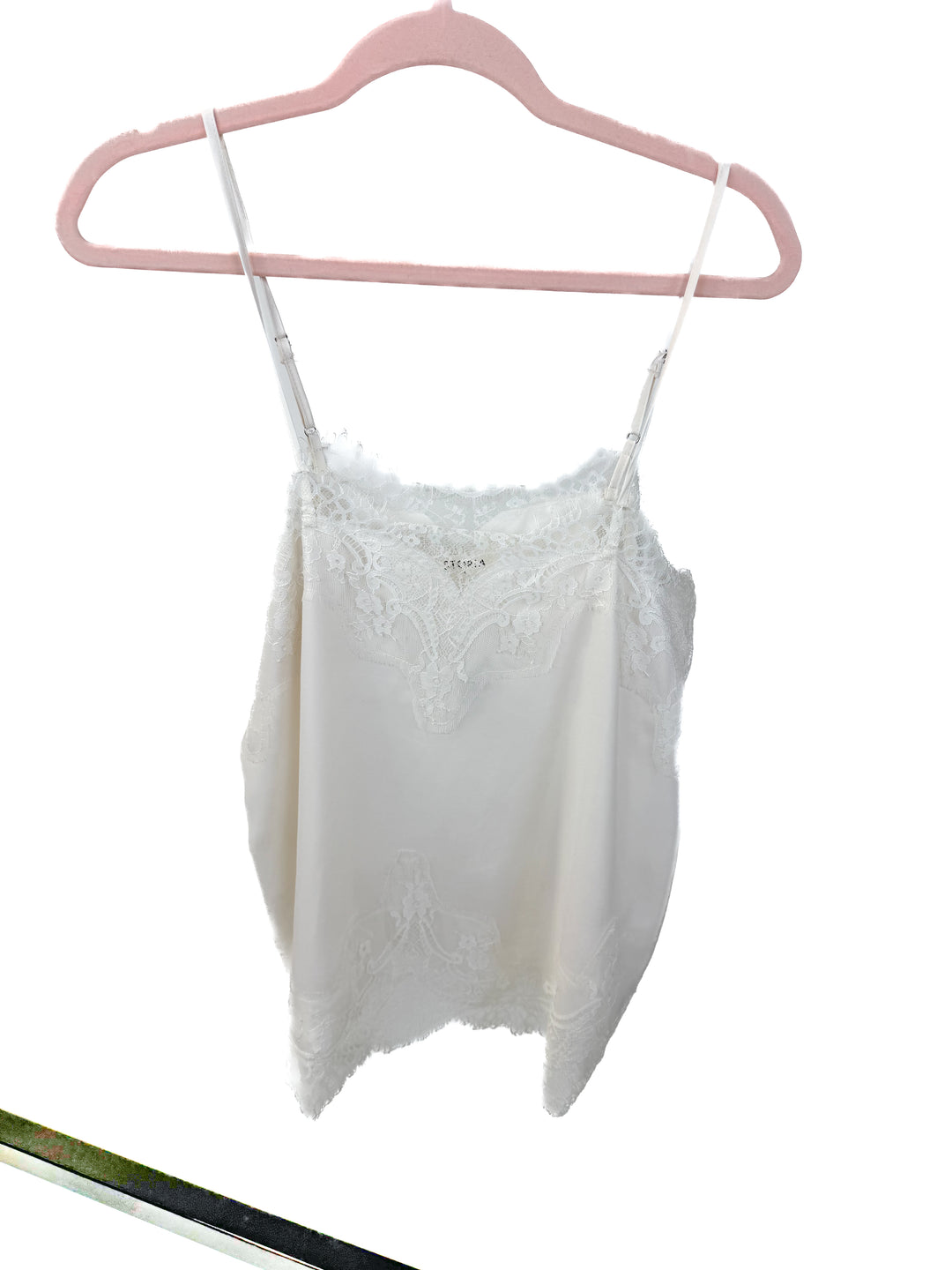 storia white lace tank (L)