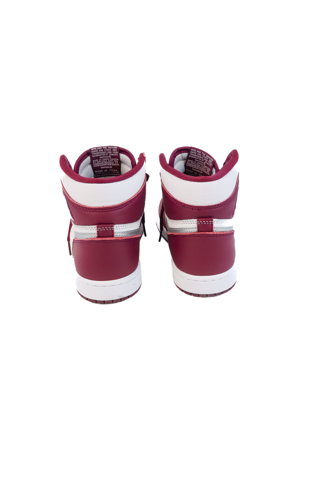 Nike air Jordon maroon/white/silver sneakers NWOT (mens 7; retail $125)
