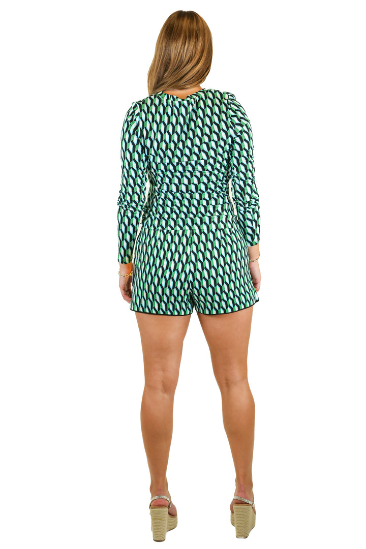 Diane Von Furstenberg for Target green/blue/black printed skort set NWT (XS; retail $52)