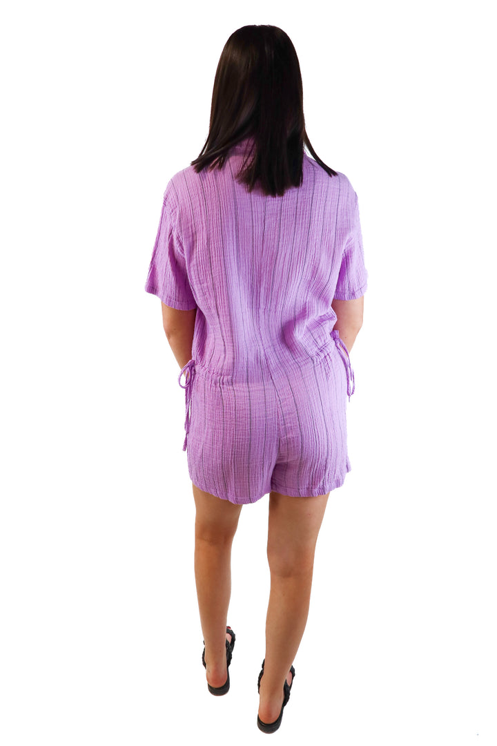 Monrow Lavender Romper (M; retail $138)