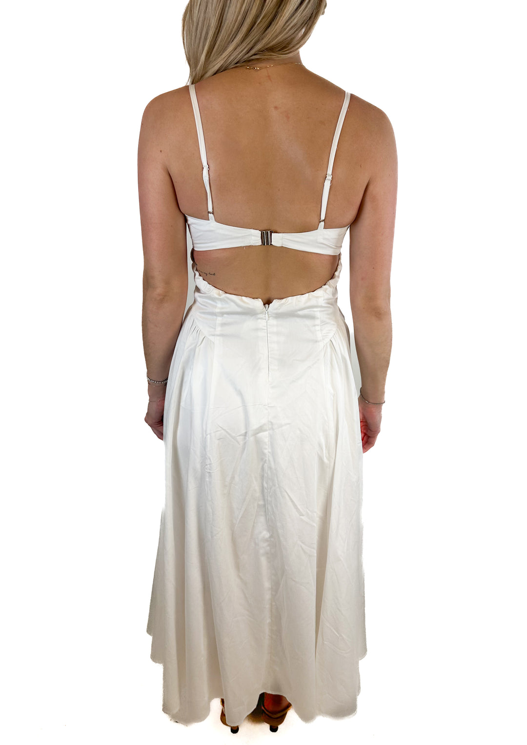 Abercrombie Dipped-Waist Sweetheart Maxi Dress NWT (XSP; retail $120)