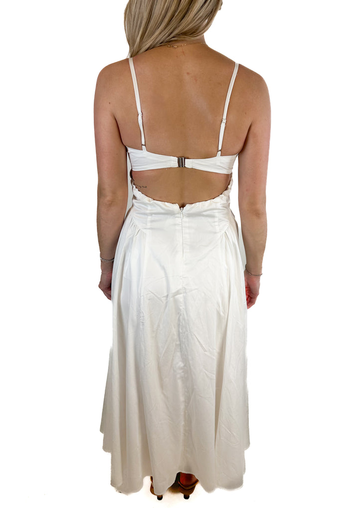 Abercrombie Dipped-Waist Sweetheart Maxi Dress NWT (XSP; retail $120)