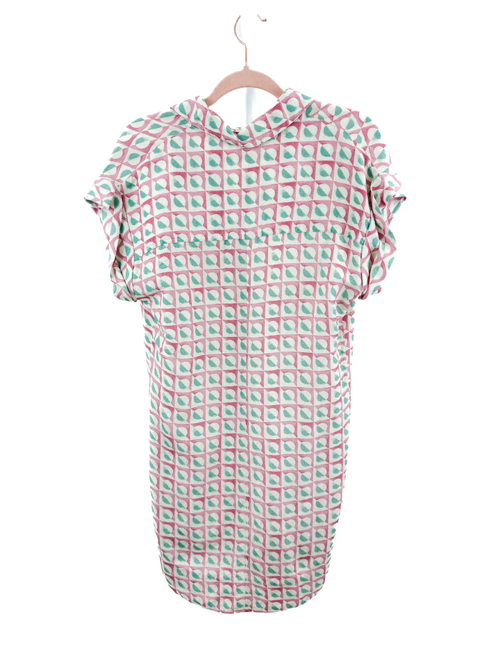 oliphant pink printed dress (s; retail $398)