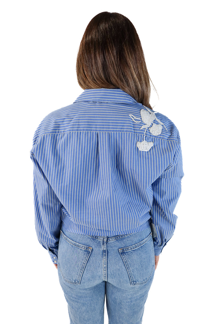 Cinq a sept Tie-front shirt (L; retail $375)
