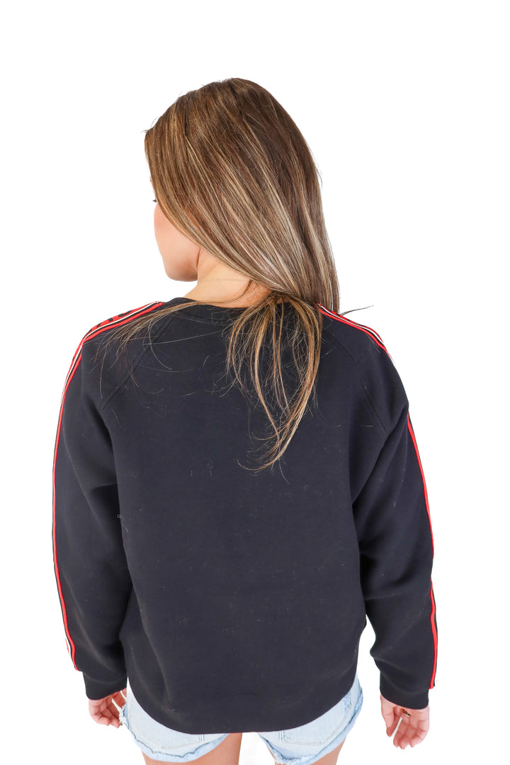Maje Black/Red LOVE Sweatshirt (2/M)
