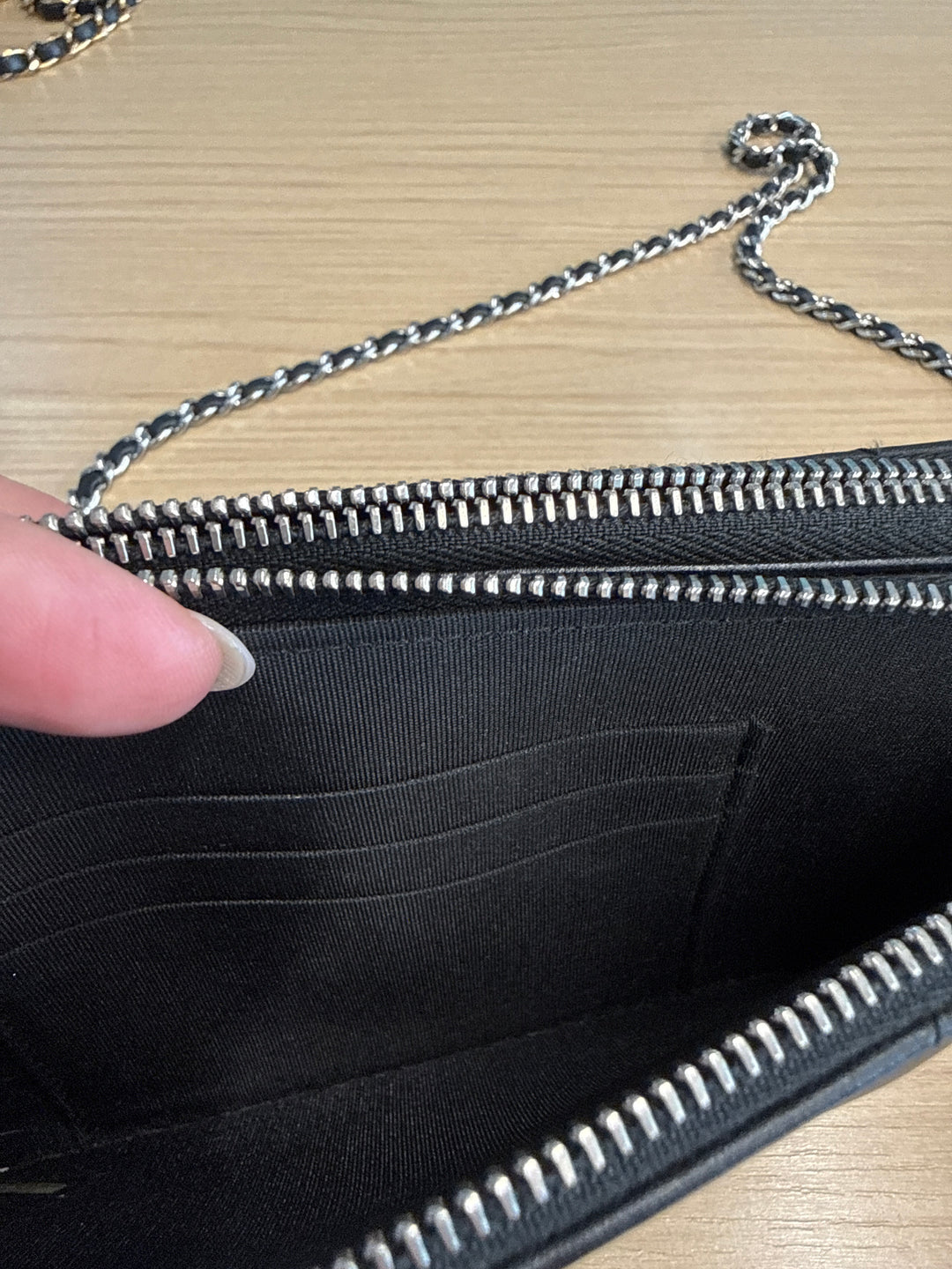 Chanel Black Double Zip Wallet on Chain (est. retail $5,600)