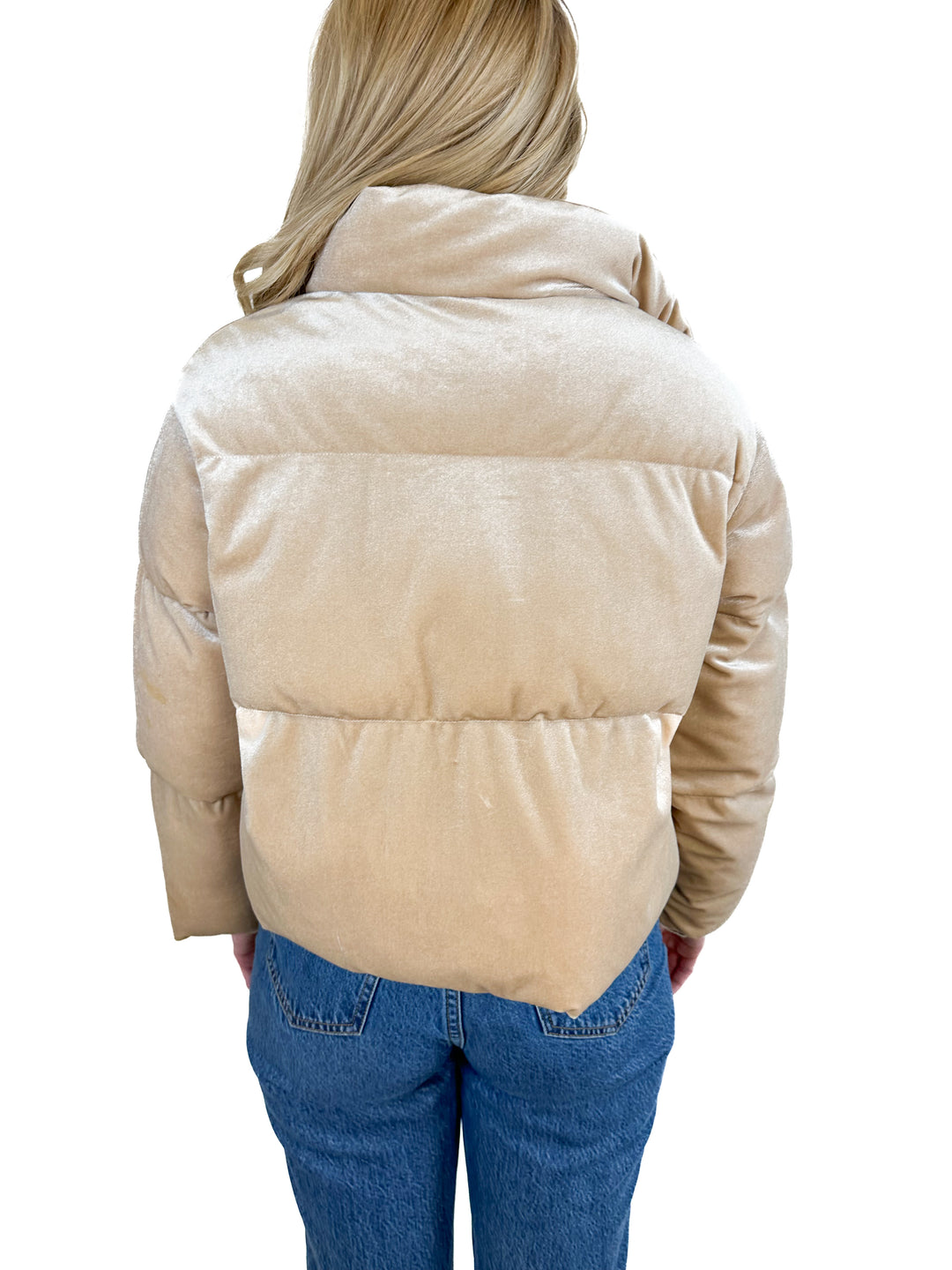 Buddy Love Tan Puffer Jacket (S)