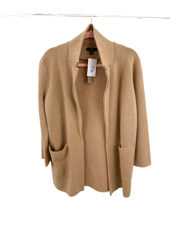 J Crew camel cardigan NWT (S)