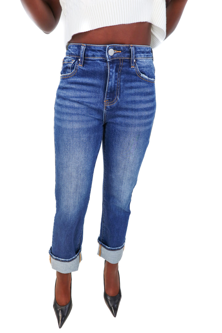risen medium wash cuffed jeans (25; retail $64.90)