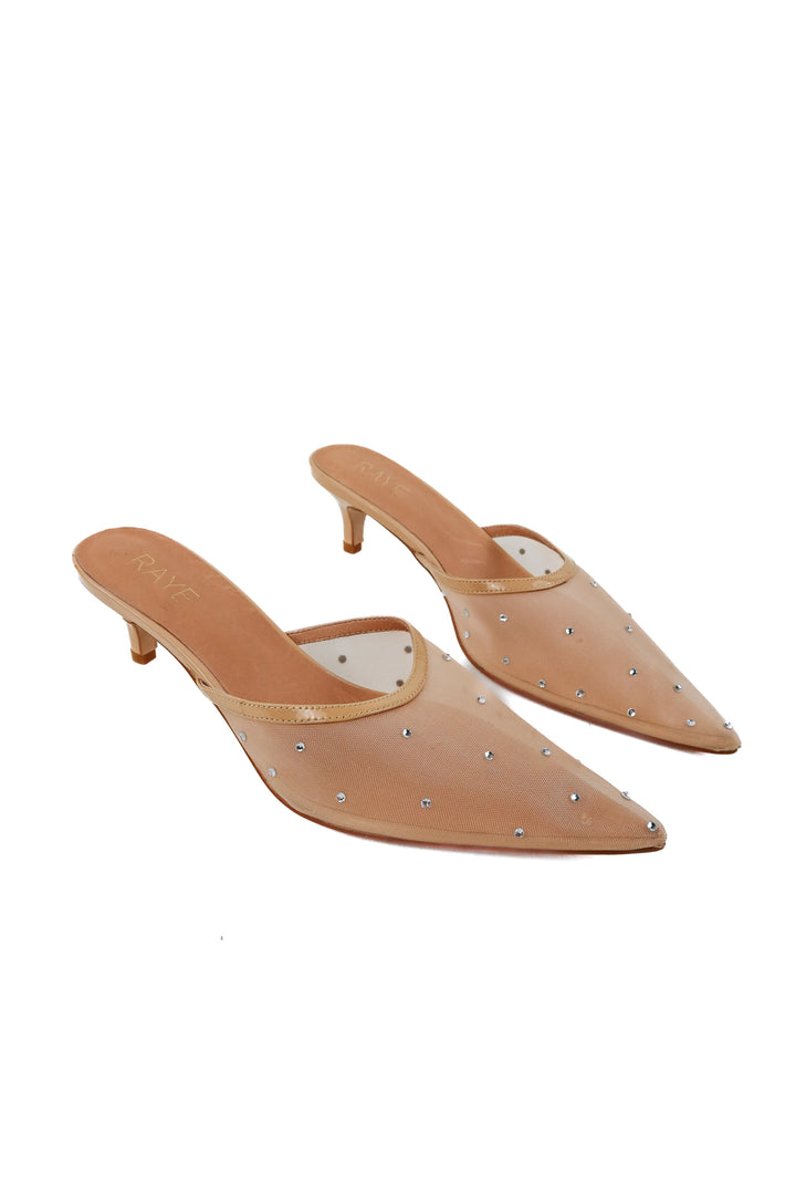raye mesh/rhinestone heels (9.5)