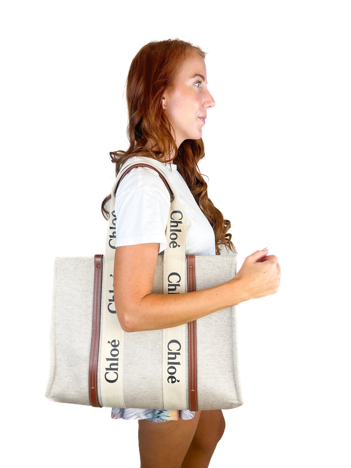 Chloe Tan Woody Tote (retail, $1550)