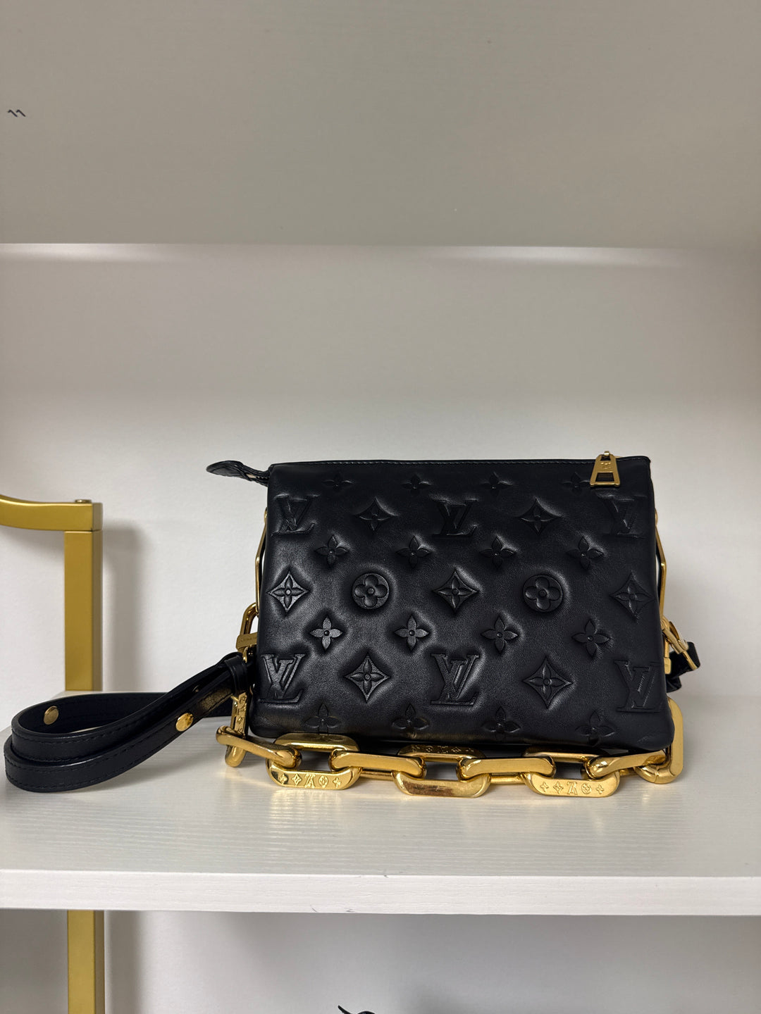 Louis Vuitton Coussin bb in black (retail $4,450)