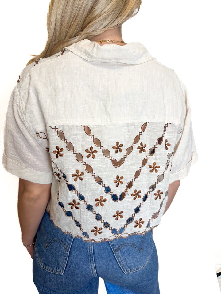 We The Free Eyelet Camp Shirt NWT (XS)