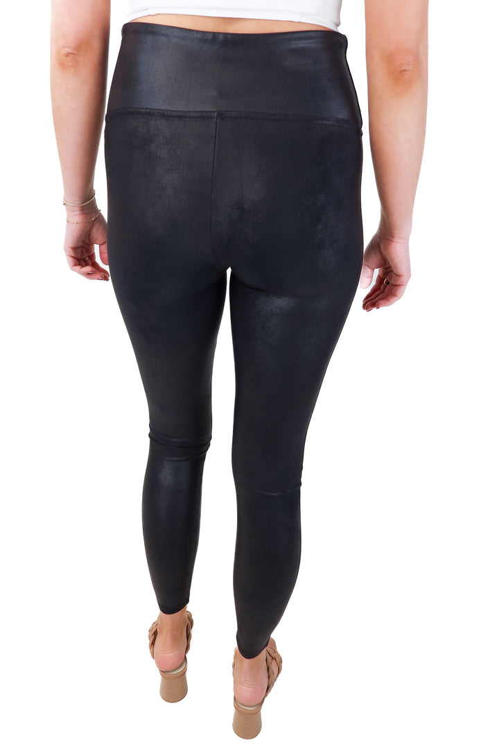 Spanx Black Faux Leather Leggings (M)