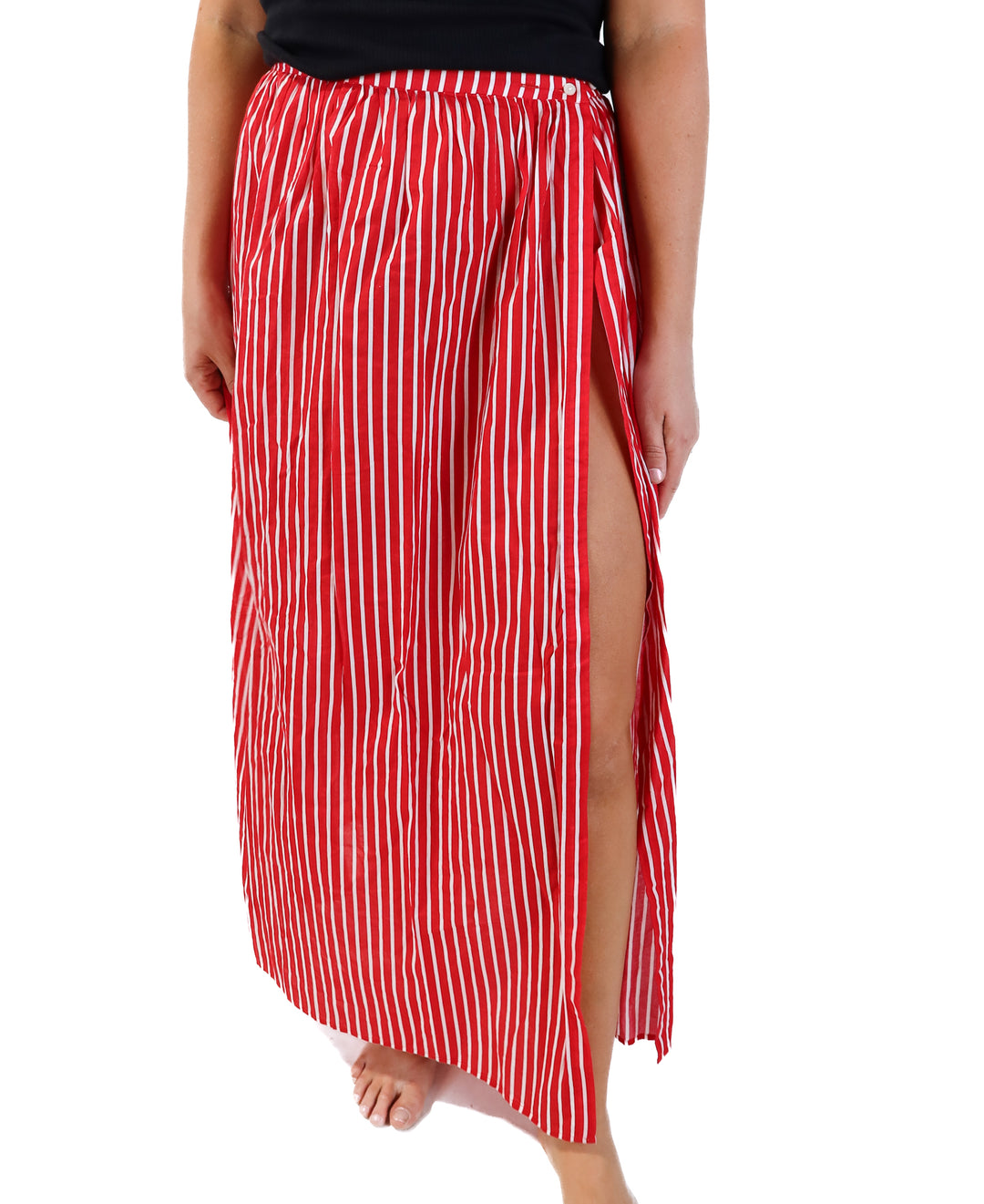 J.crew red striped cover up skirt NWT (M; retail $59.50)