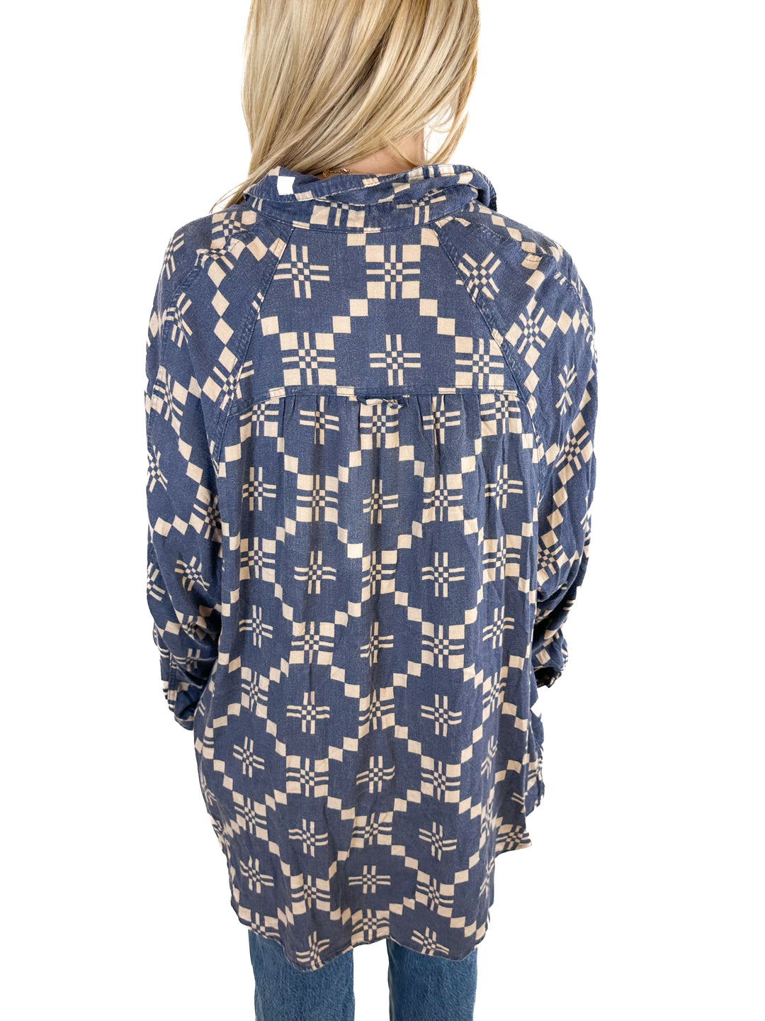 BDG Urban Outfitters Geometric Button Down Shirt (M)
