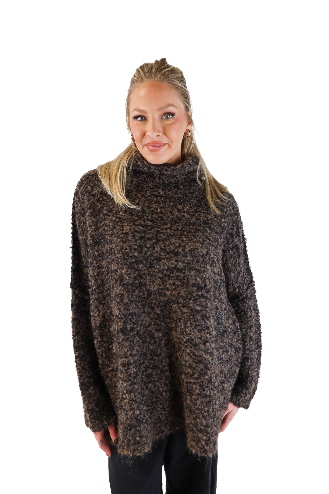 Free People Brown/Black Sweater (M; retail $128)