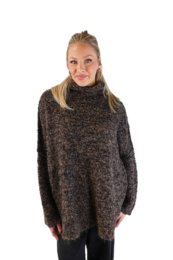 Free People Brown/Black Sweater (M; retail $128)