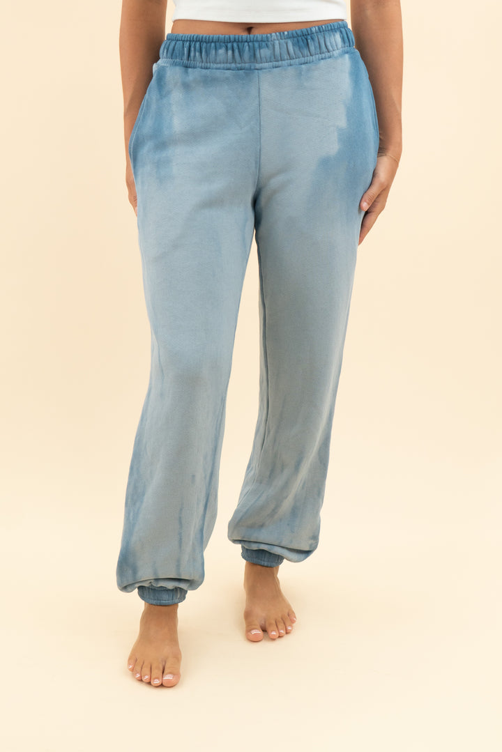 cotton citizen light blue tie dye jogger (s; retail $225)