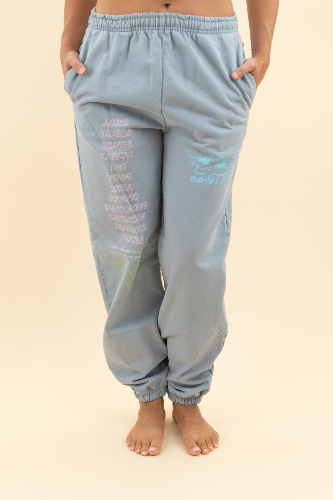 boys lie light blue horoscope signs joggers (m; retail $105)