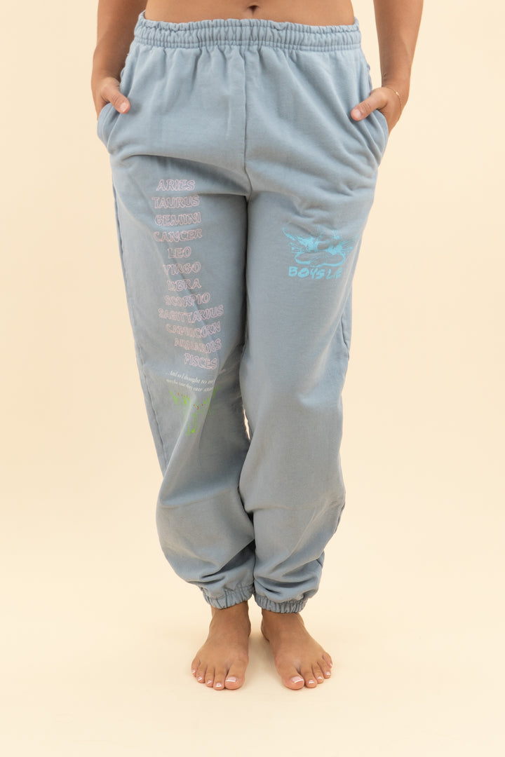 boys lie light blue horoscope signs joggers (m; retail $105)
