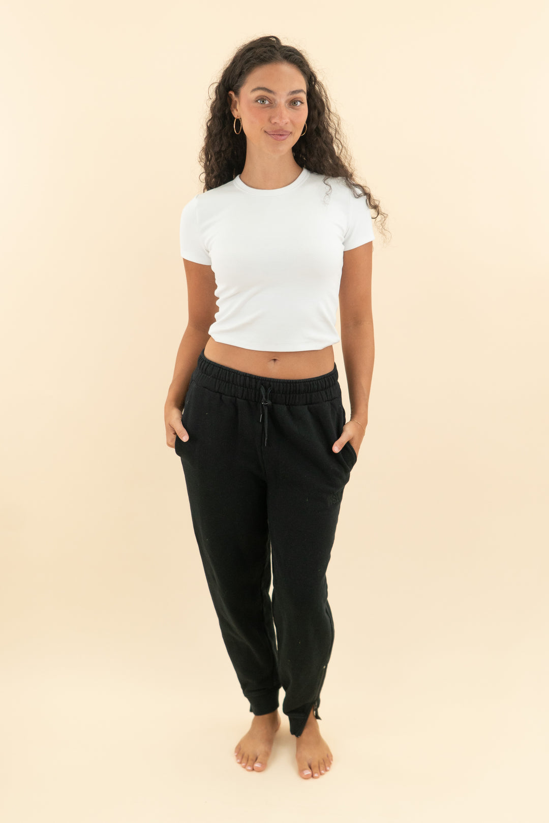 wsly black sweatpant joggers (s; retail $128)