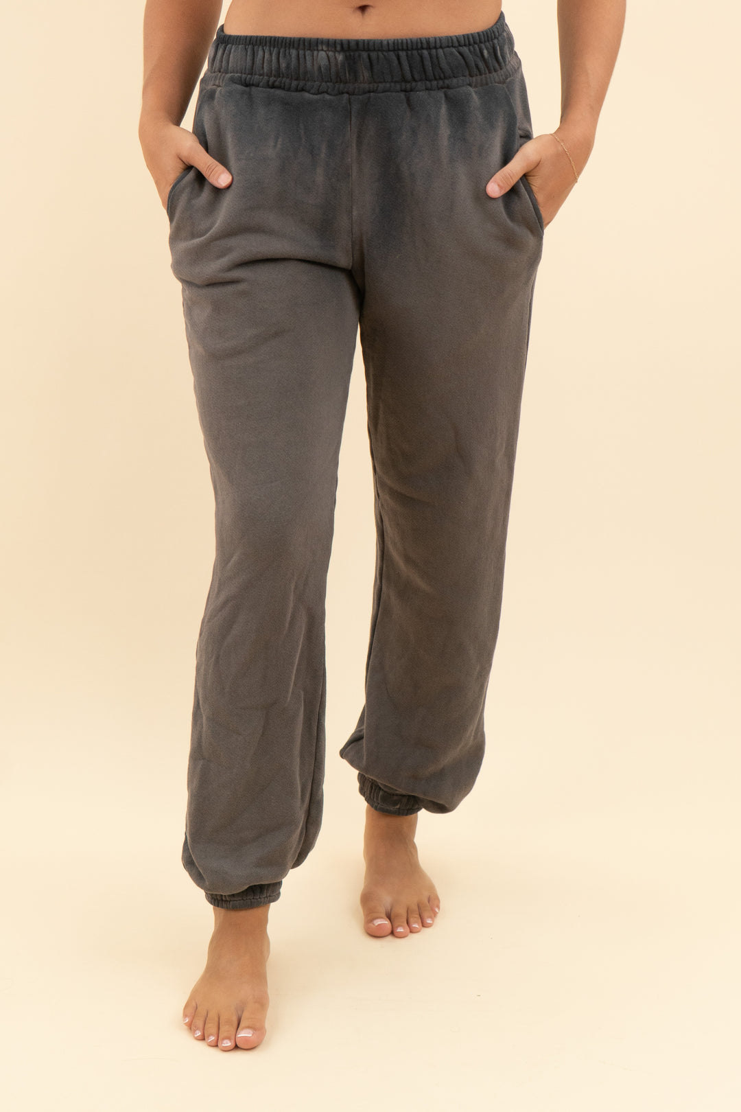 cotton citizen charcoal acid wash joggers (s; retail $225)