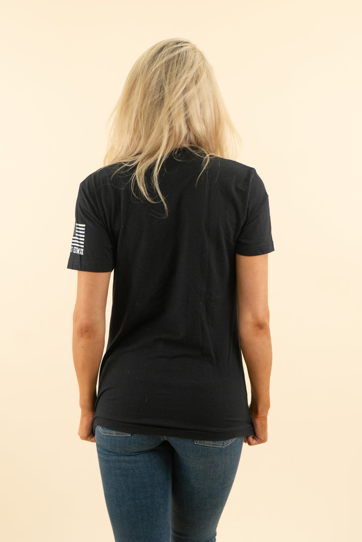 next level apparel black " we the parents" graphic tee (s; retail $25)