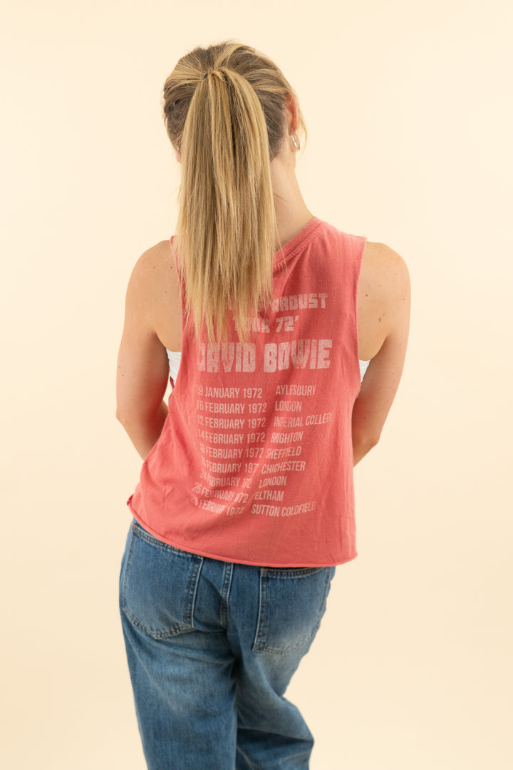 daydreamer red bowie stardust tour tank top (s; retail $75)
