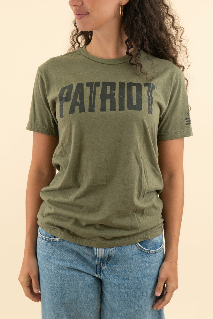 AUCTION next level apparel army green "patriot" graphic tee (s)