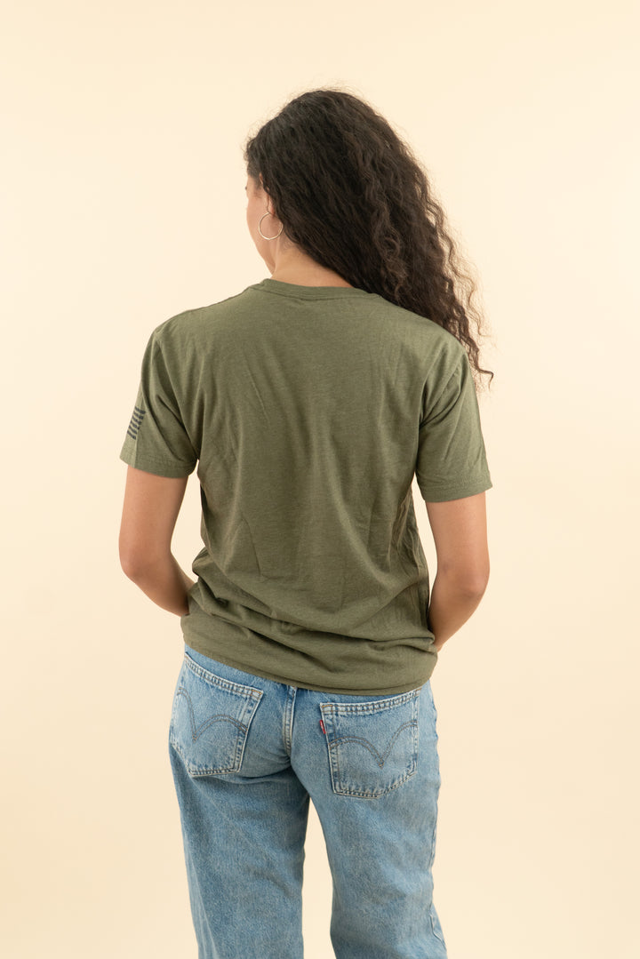 AUCTION next level apparel army green "patriot" graphic tee (s)