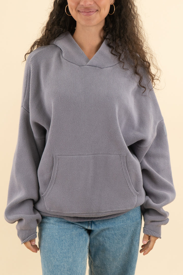 alo lavender purple ribbed hoodie (s; retail $138)