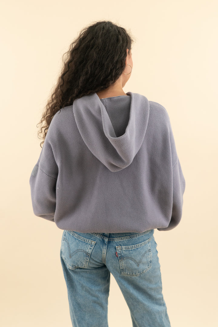 alo lavender purple ribbed hoodie (s; retail $138)