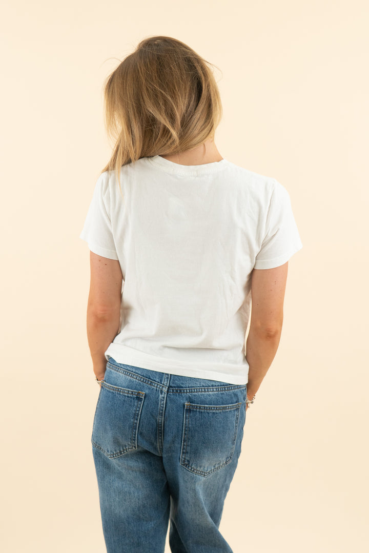 AUCTION mulberry and grand white "badass babes club" graphic tee (s)