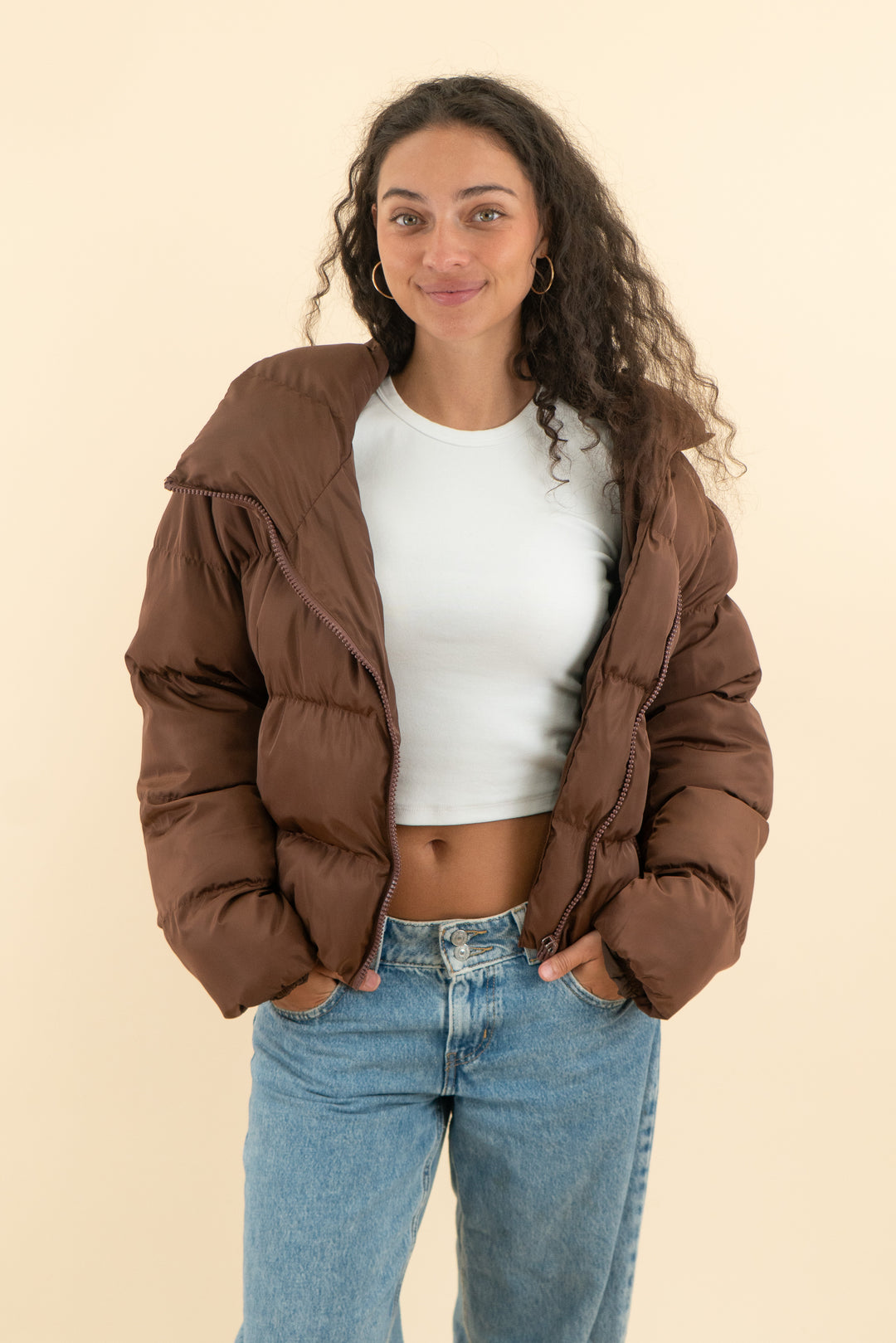 AUCTION toast society brown jupiter puffer jacket (m)